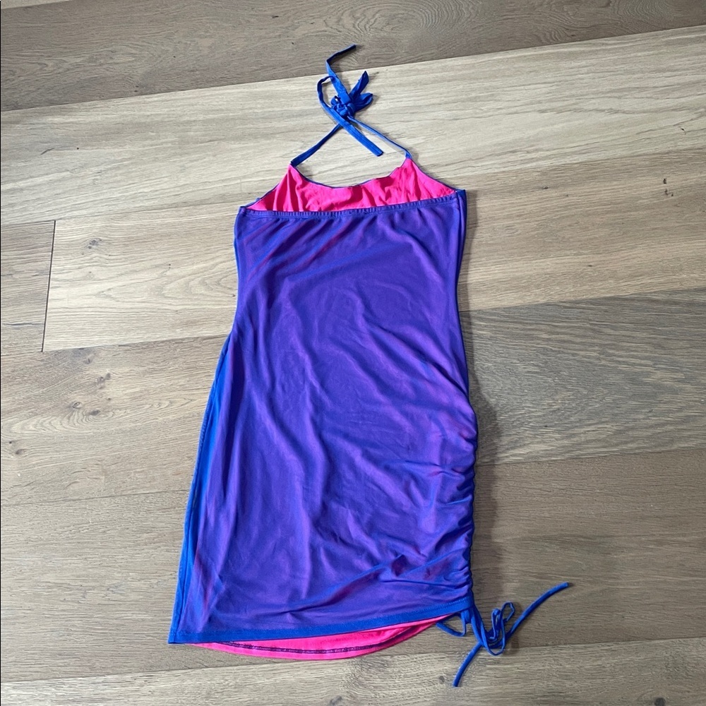 SORELLA Mini Mesh Ruched Dress Size Large - Picture 8 of 10